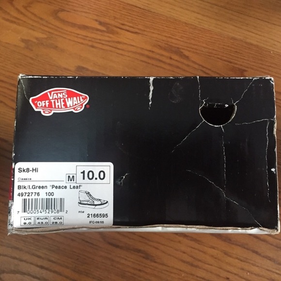 Vans RARE hi tops “ prace leaf” dead stock item - Picture 2 of 3